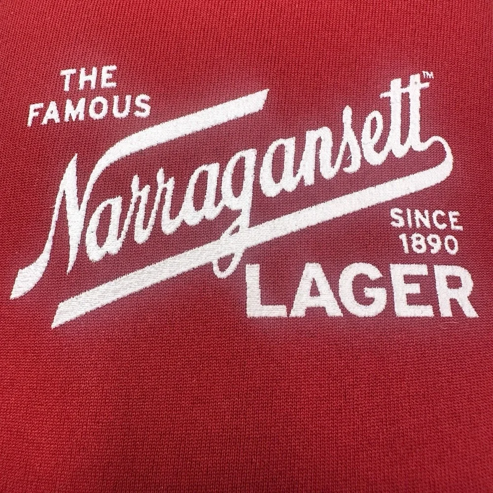 Narragansett Lager Beer Coozie Koozie Red White‎ Collectible
